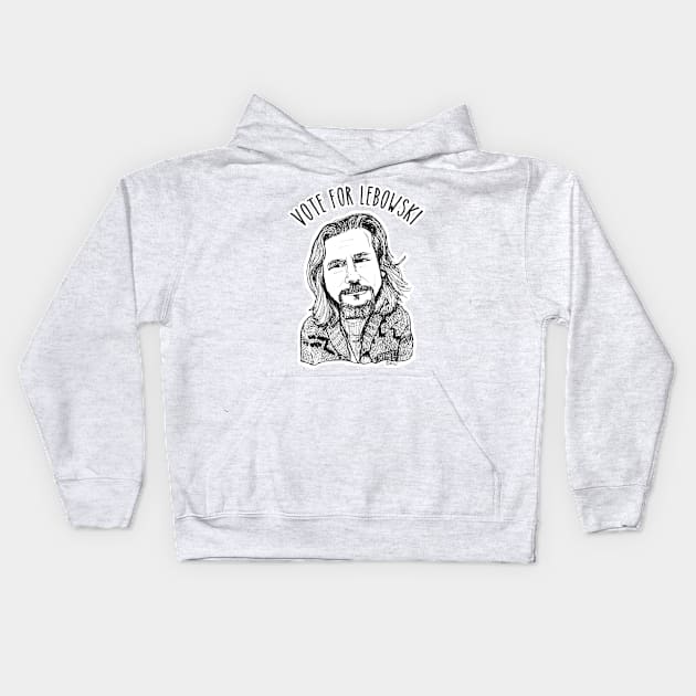 Vote for Lebowski Kids Hoodie by inkeater